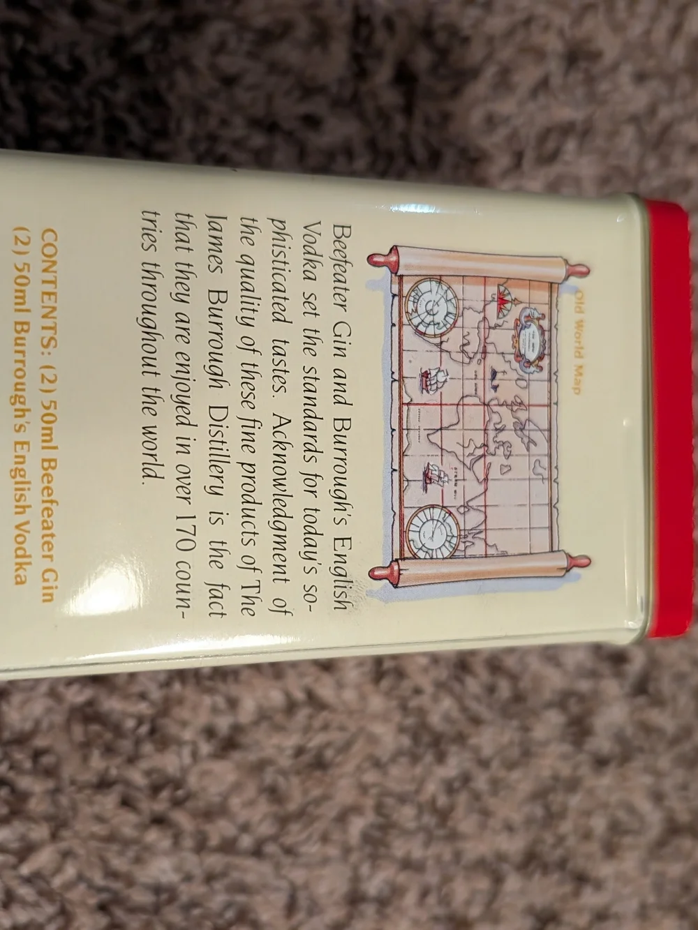 Burrough's Beefeater Red Metal Storage Tin